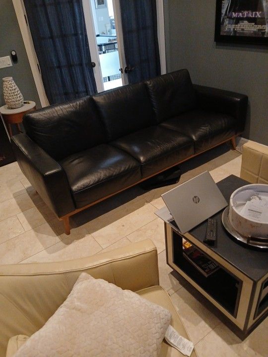 Leather Sofa.