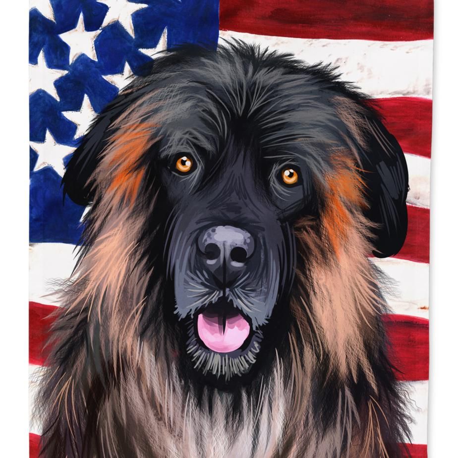 Caroline's Treasures CK6518CHF Estrela Mountain Dog American Flag Flag Canvas House Size , Large, multicolor