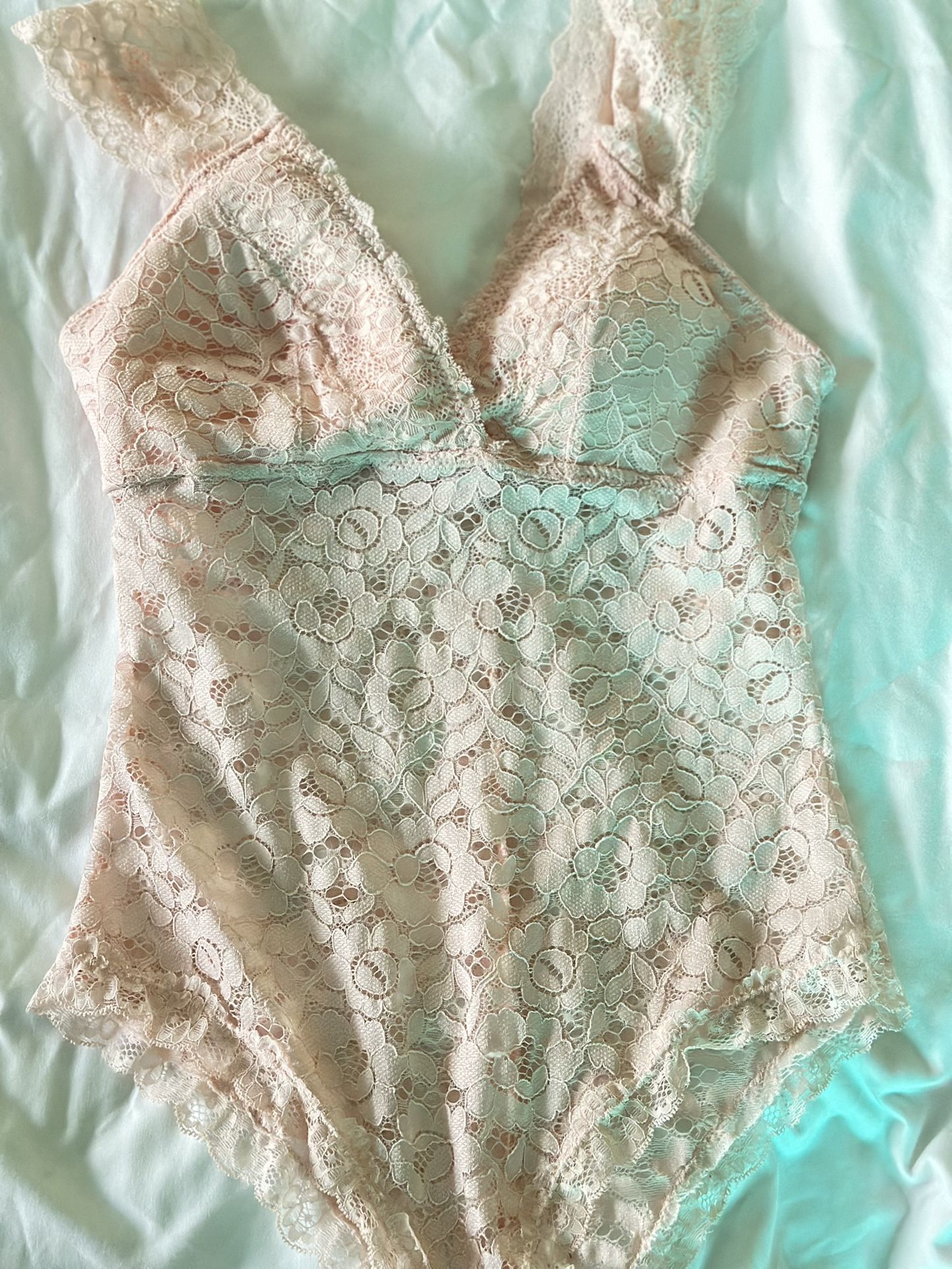 Pink Lace Bodysuit