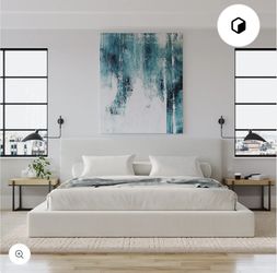Ultra Bed Set: Bed Frame and Headboard | White