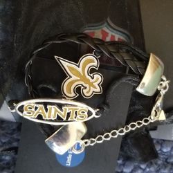 Women's/Teen NFL Team Bracelets Rams, & Saints