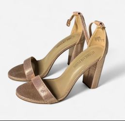 Dream Pairs Rose Gold Block Heel Sandals
