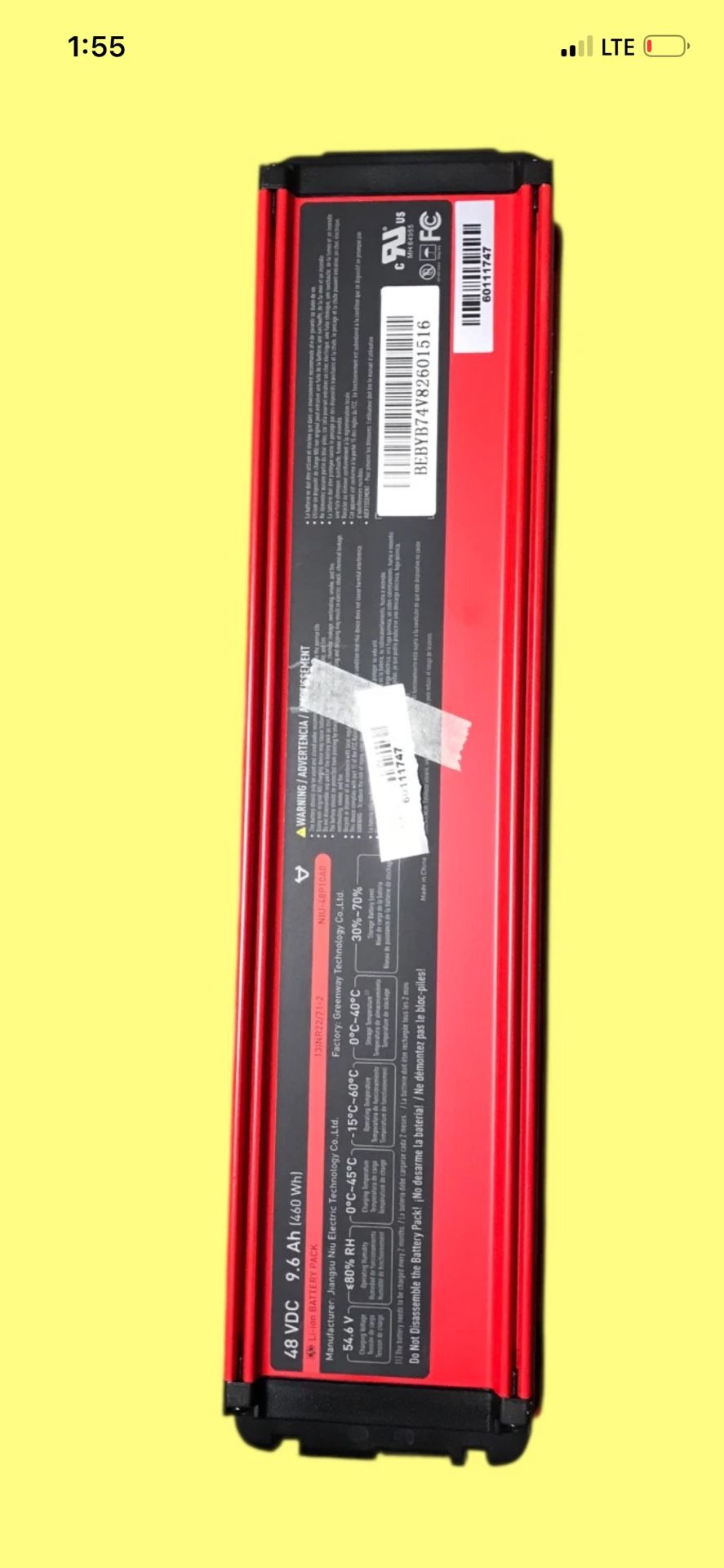 Niu Niu BQI C3 E-bike Batterie , Ready  In Perfect Shape