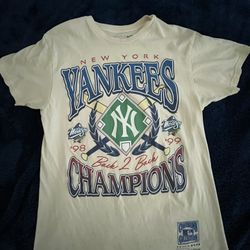 Cream Mitchell & Ness Yankees Tee