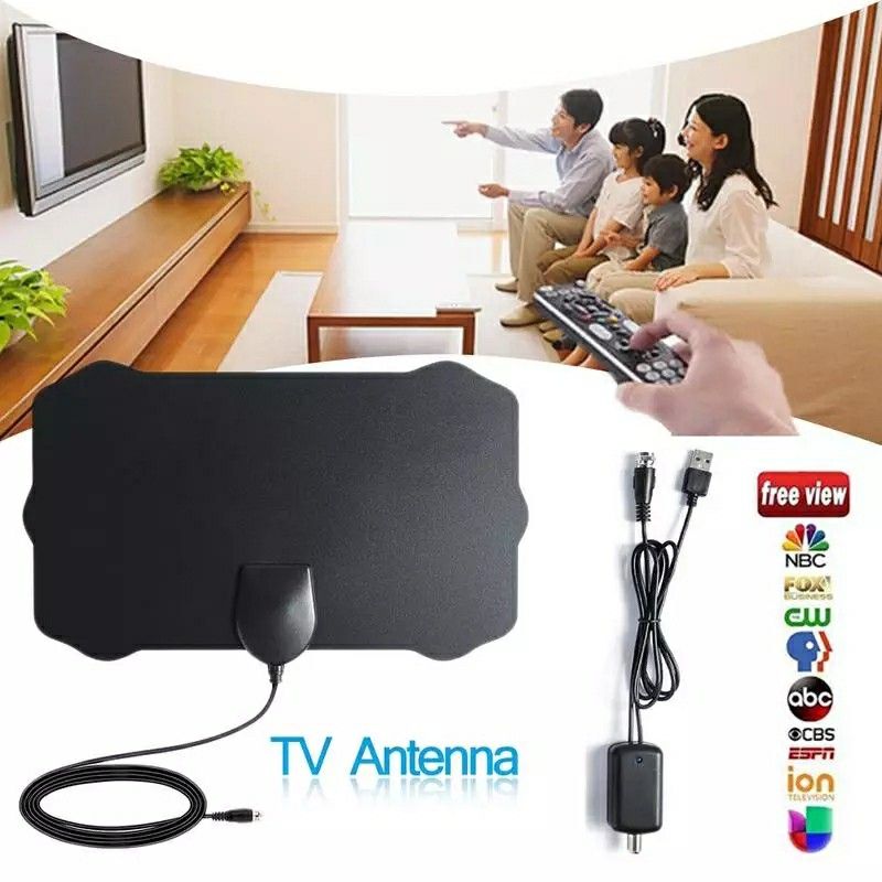 120 Miles TV Antena 1080P Digital HDTV Indoor TV Antenna With Amplifier Signal Booster Radius Surf Fox HD Mini Antennas Aerial