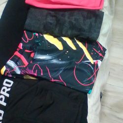 4 pair of women's shorts tights size medium