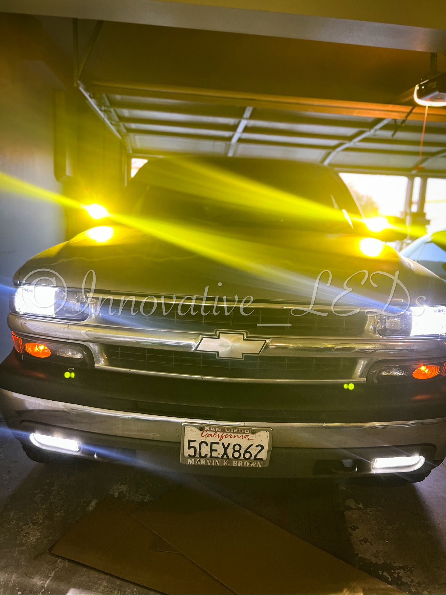 6000k Glacier White LED Headlight And 3000k Jdm Yellow LEDs Fog Lights