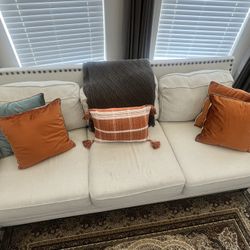 Elegant Cream Sofa X 2 – 88”W x 36”D x 40”H