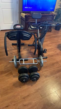 Gym Equipment / Stomach Bike And Weights