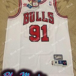 NEW Dennis Rodman Chicago Bulls Jersey # 91 Lakers 73/Pistons 10 / Bulls Jordan Last Dance