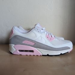 Nike Air Max 90 White Pink Shoes FN7489-100 Women’s Size 12 Or Men’s Size 10.5