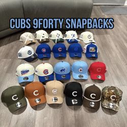 MLB New Era Chicago Cubs Multiple Colors And Patch 9forty A Frame And Reg Style SnapBack Hats 