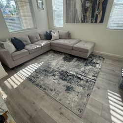 Pillows, Couch, And Carpet For Sale Together 