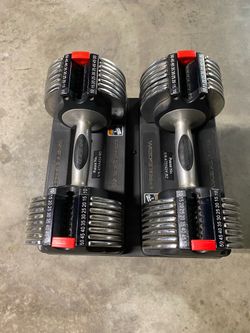Weider Adjustable Dumbbells / Weights 10-50 Ibs each + STAND - 100 Ibs total