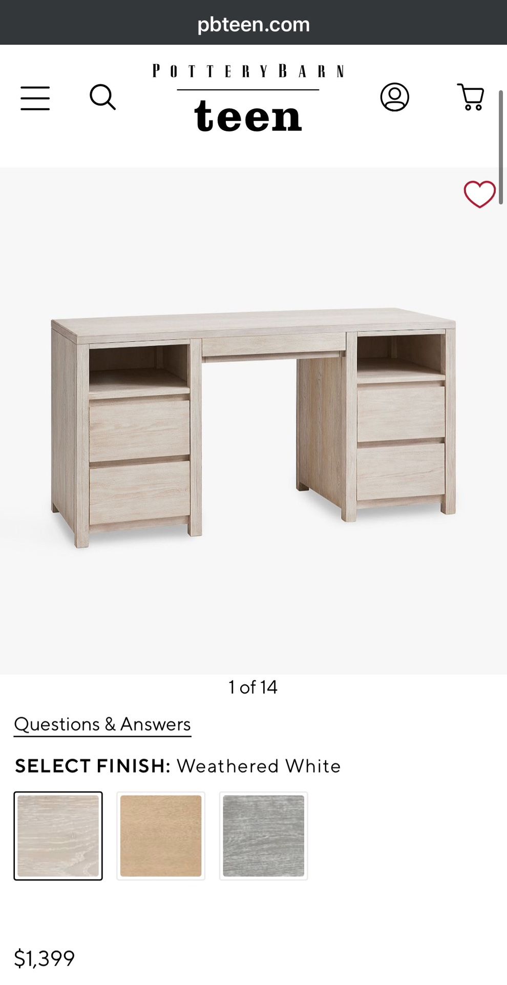 Pottery Barn Office Desk