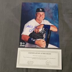 Vtg Karim Garcia Los Angeles Dodgers Autographed Signed Photo MLB