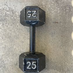 25 Pound Dumbbell.       12 Dollars 