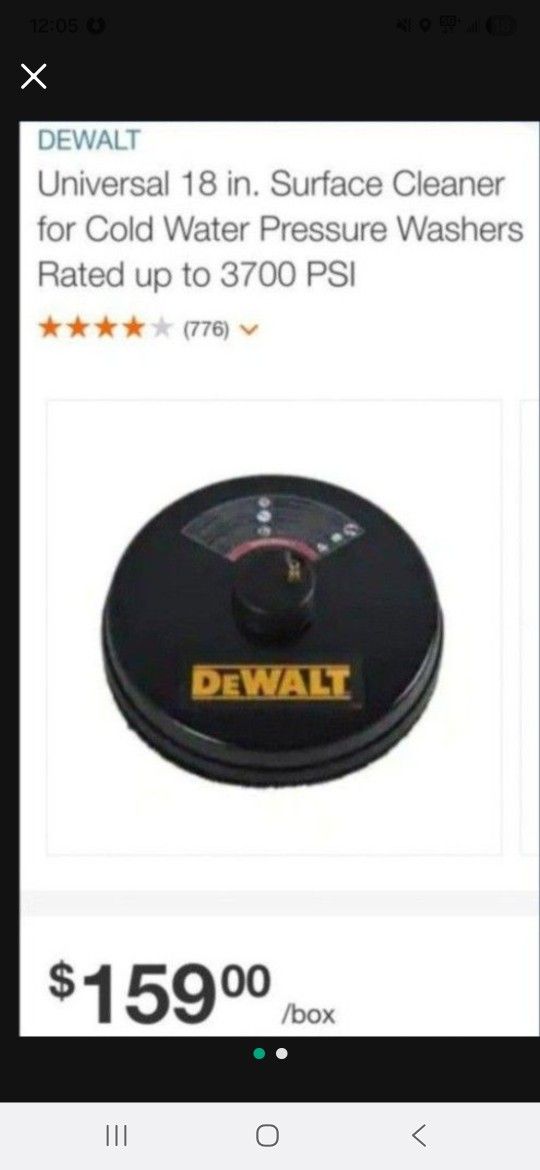 Dealt Surface Cleaner 18" Brand New No Box