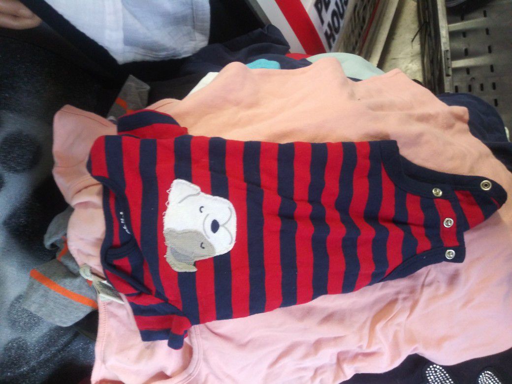 Various sizes of kids clothes