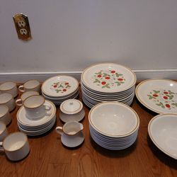 Vintage "Berry Blossom" Stoneware Dishes by JC Penney