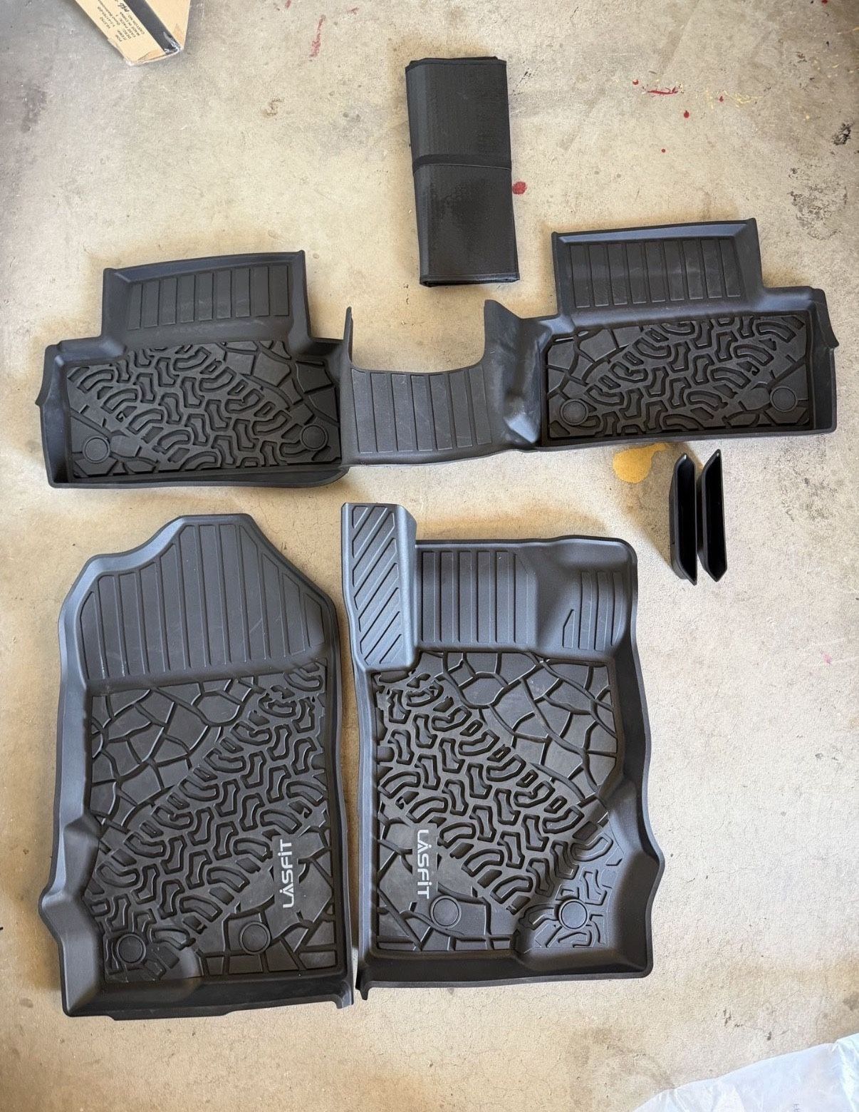 LASFIT All Weather Rubber Floor Mats for Ford Bronco 2021-2025 2-Door Front And Rear