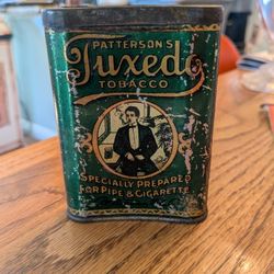 Antique Pattersons Tuxedo Brand Tobacco Tin 