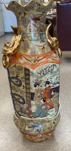 Large antique Oriental floor vase