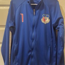 Manchester Soccer Club Jacket Mens Small -Used and in Excellent Ccondition. 100% Polyester with reflective stripes.  

Local pickup South Grand Prairi