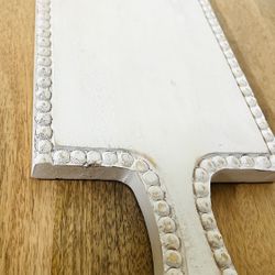 New Hand carved White Washed Wood Serving Tray Or Food Board Kitchen Or Home Decor