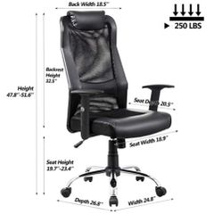 High Back Office Chair With Padded Head Rest