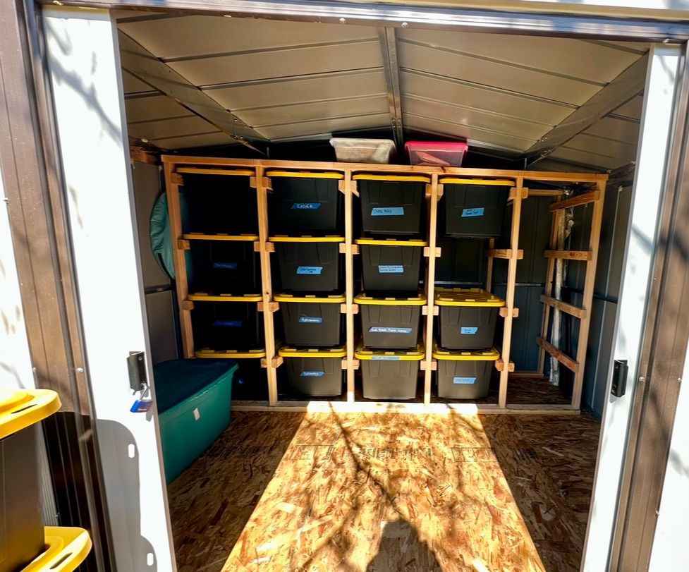Custom Storage Rack With Totes