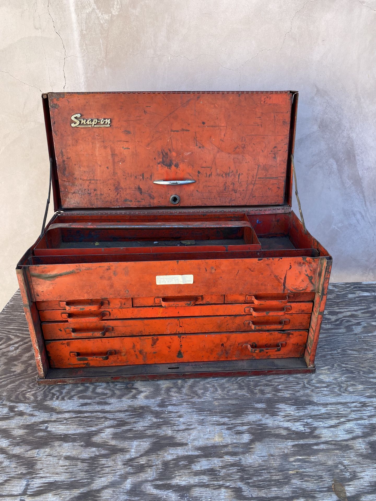 Vintage Snap On Tool Box Machinist Multi Drawer With Tools