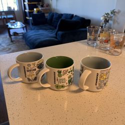 Starbucks been there mugs - New York Hawaii New Jersey