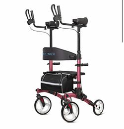 Upright roller walker
