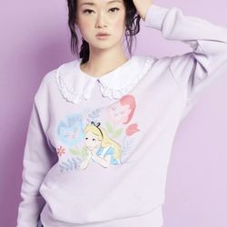 Disney Alice In Wonderland Lace Collar Girls Sweater