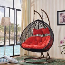 Double Seater Hanging Swing Chair – $599! Perfect for Patio or Indoors 🪑☀️