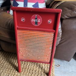 Vintage Red Coca-Cola Washboard Wall Decor