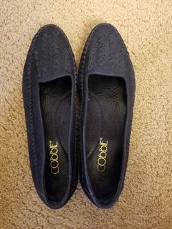Cobbie Blue Leather Flats - Size 8M