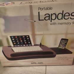 Portable Laptop Desk w/ Memory Foam – Brand New in Box – $20