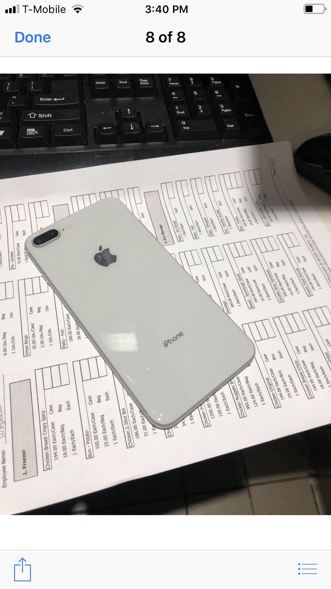 White iPhone 8 Plus