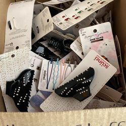 Entire Box Of Scunci Hair Clips Accessories 