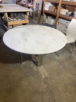 Marble base table -  48” round x 27” tall