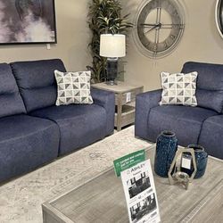 Paulestein Denim Power Reclining Sofas and Loveseats Finance and Delivery Available 