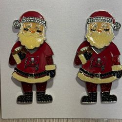 Brand New Tampa Bay Buccaneers BaubleBar Women's Santa Claus NFL Earrings