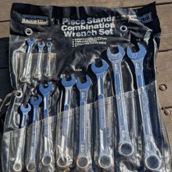 Pro Tech 11 Piece Standard Combination Wrench Set 1/4" to 7/8" Chrome Plated