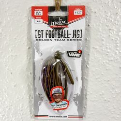 Molix GT Football Jig 3/8oz Green Pumpkin Red Purple
