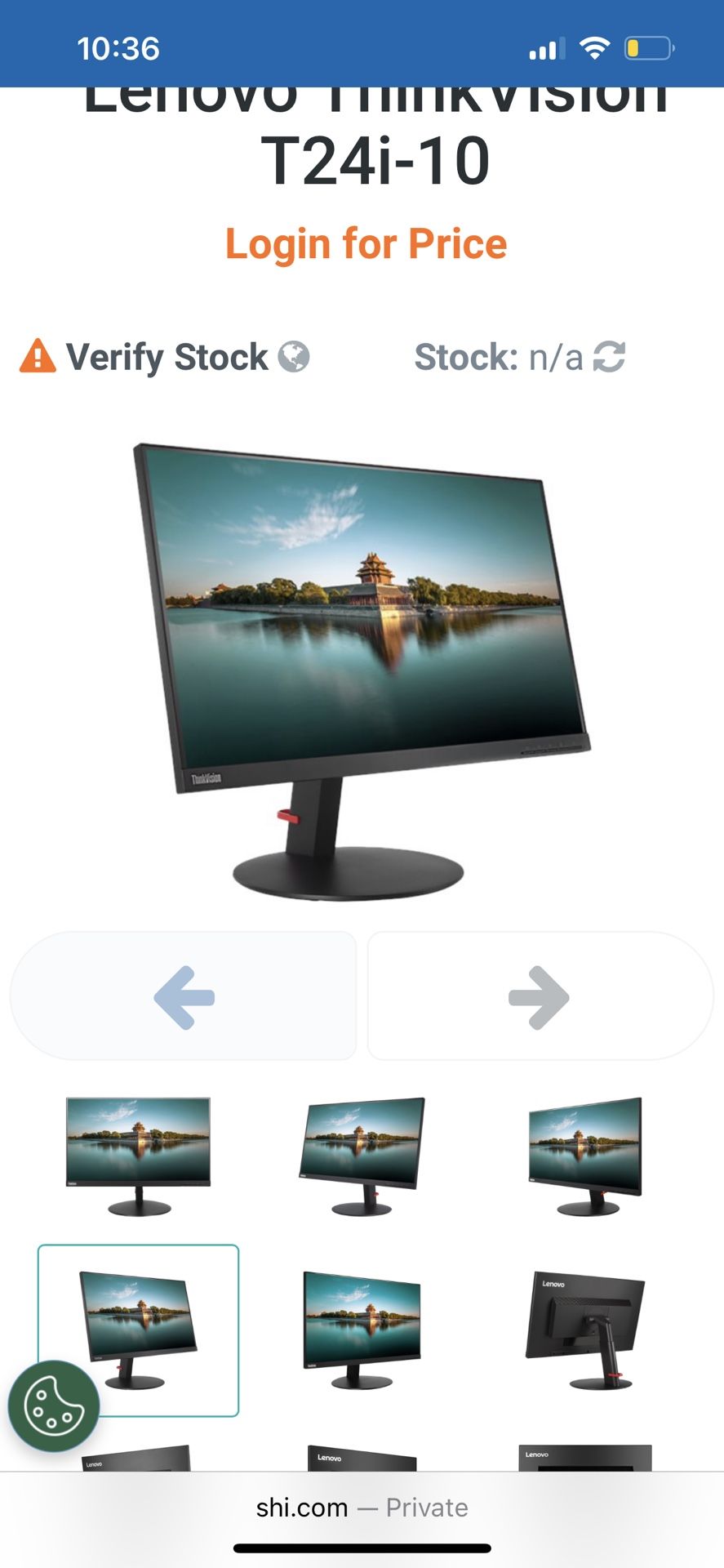 ThinkVision T24i-10 Monitor (Black)