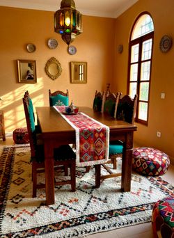 Turkish Kilim or Kurdish Herki Table Runner Handmade 72" Long