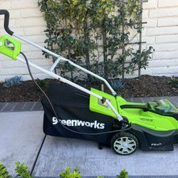 Used Once! Quality Electric Mower And Leaf Blower