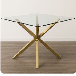 Gold Base Glass Table 